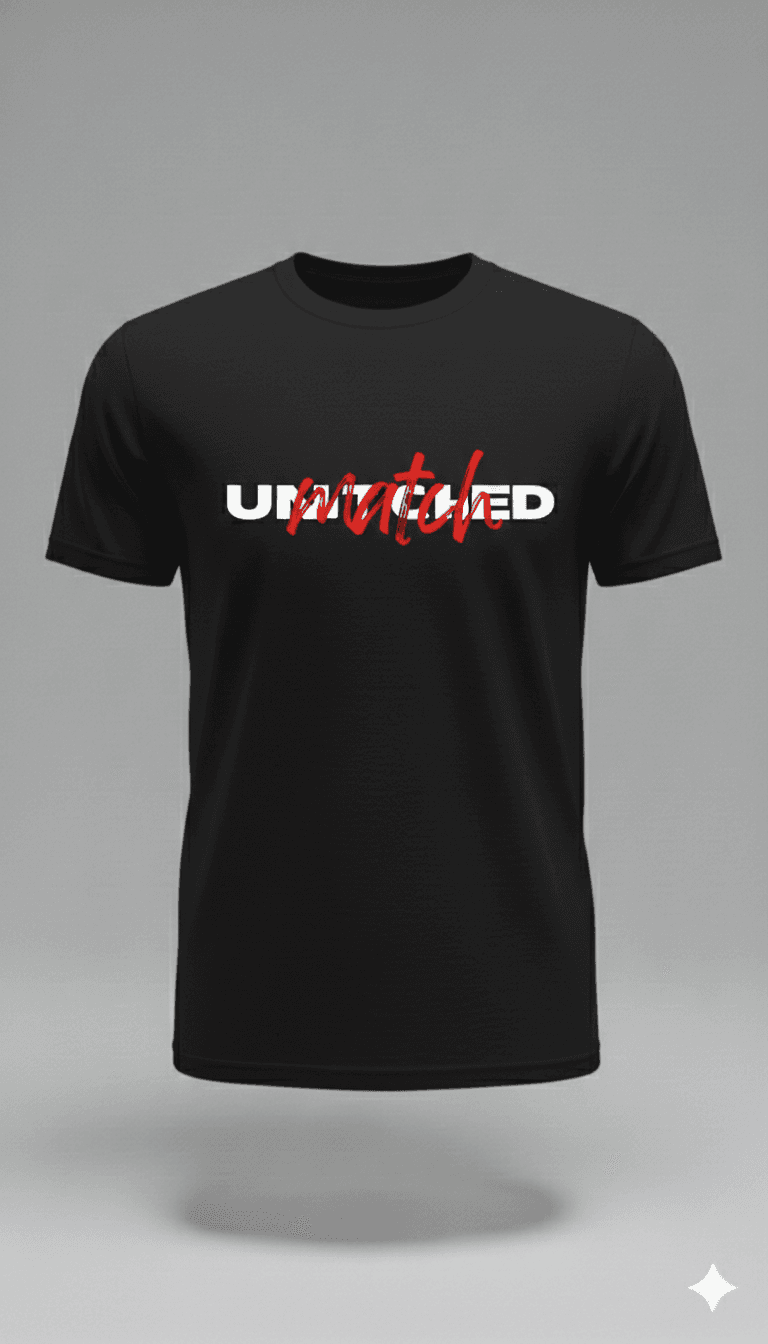 MATCH design Black T-Shirt